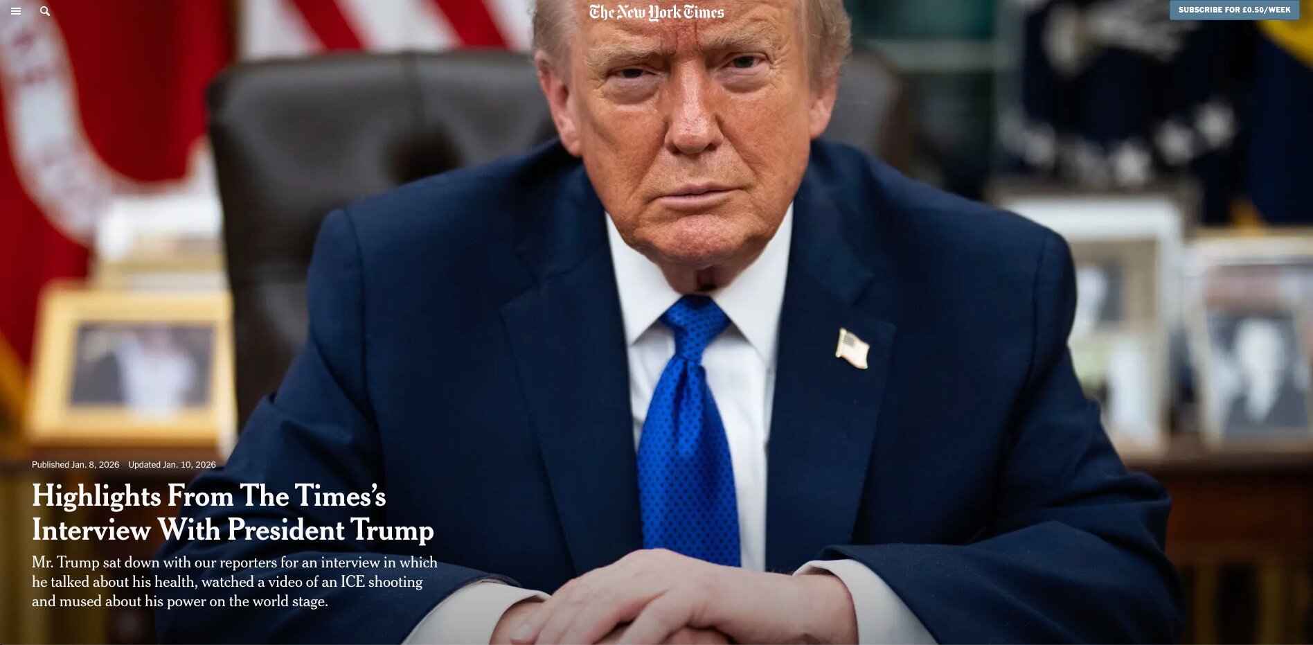 特朗普专访揭示权力逻辑：美联储、赦免与外交政策深度解析