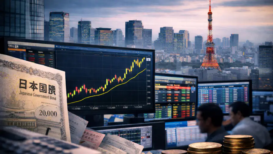 日本债券市场因减税承诺巨震，20年期国债拍卖成信心试金石