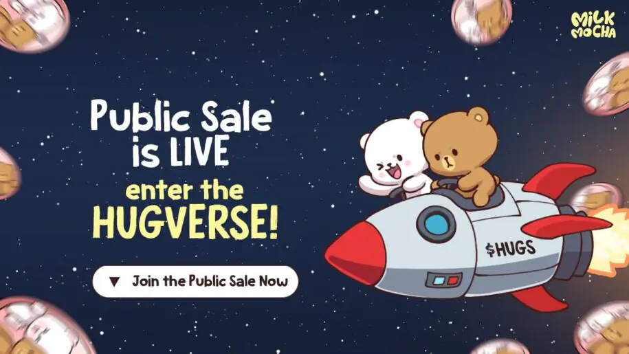 Milk Mocha ($HUGS)预售价0.0008092美元，上市目标0.06美元，潜在涨幅达74倍