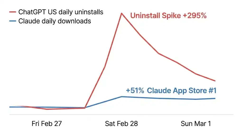 Claude登顶App Store榜首：用户用下载投票，AI伦理之争引爆市场