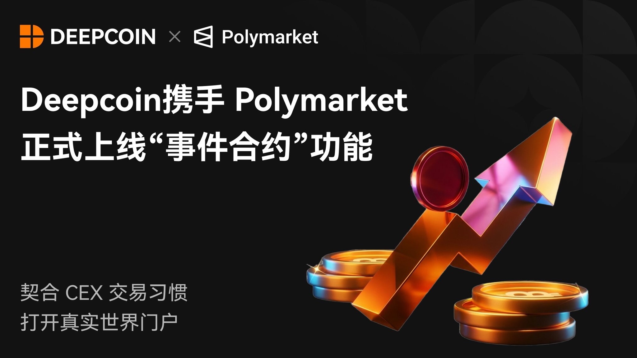 Deepcoin与Polymarket强强联合，全新事件合约功能震撼上线