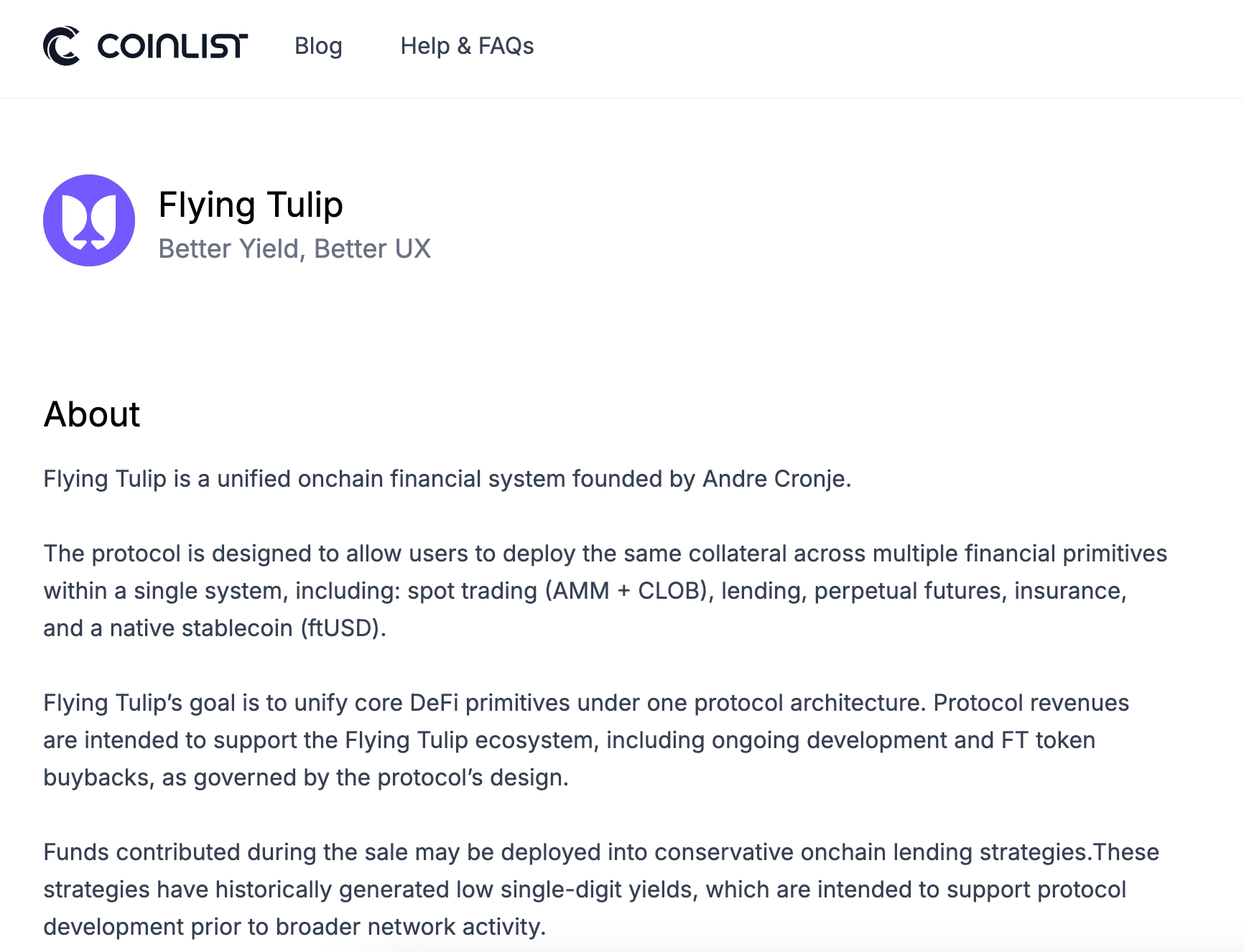 Flying Tulip代币机制示意图